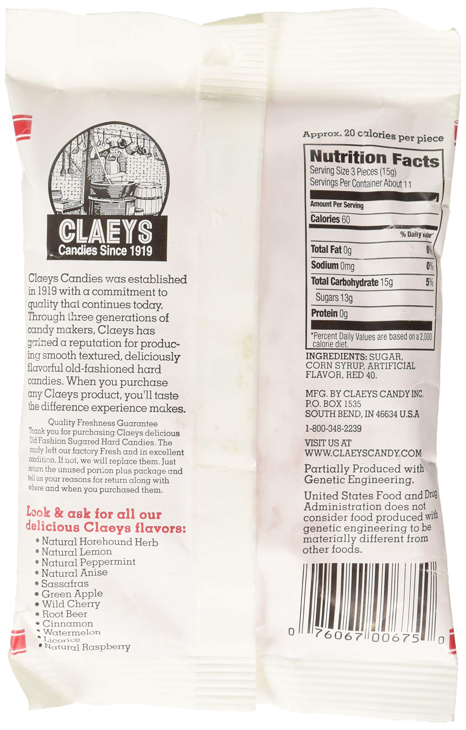 Claeys Old Fashioned Cinnamon Candy, 6-Ounce Bags (Pack of 12)