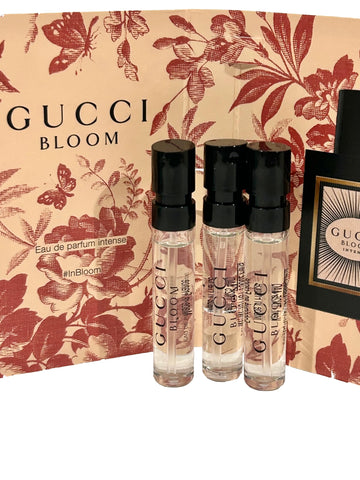 Gucci Bloom Sample Perfume Women EDP Spray 1.5 ml / 0.05 oz - set of 3