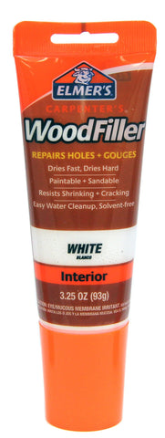 Elmer's E855 Carpenter's Wood Filler, 3.25-Ounce Tube, White