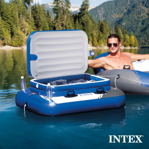 Intex 58821EP Inflatable Mega Chill II 72 Can Beverage Cooler Float w/Lid