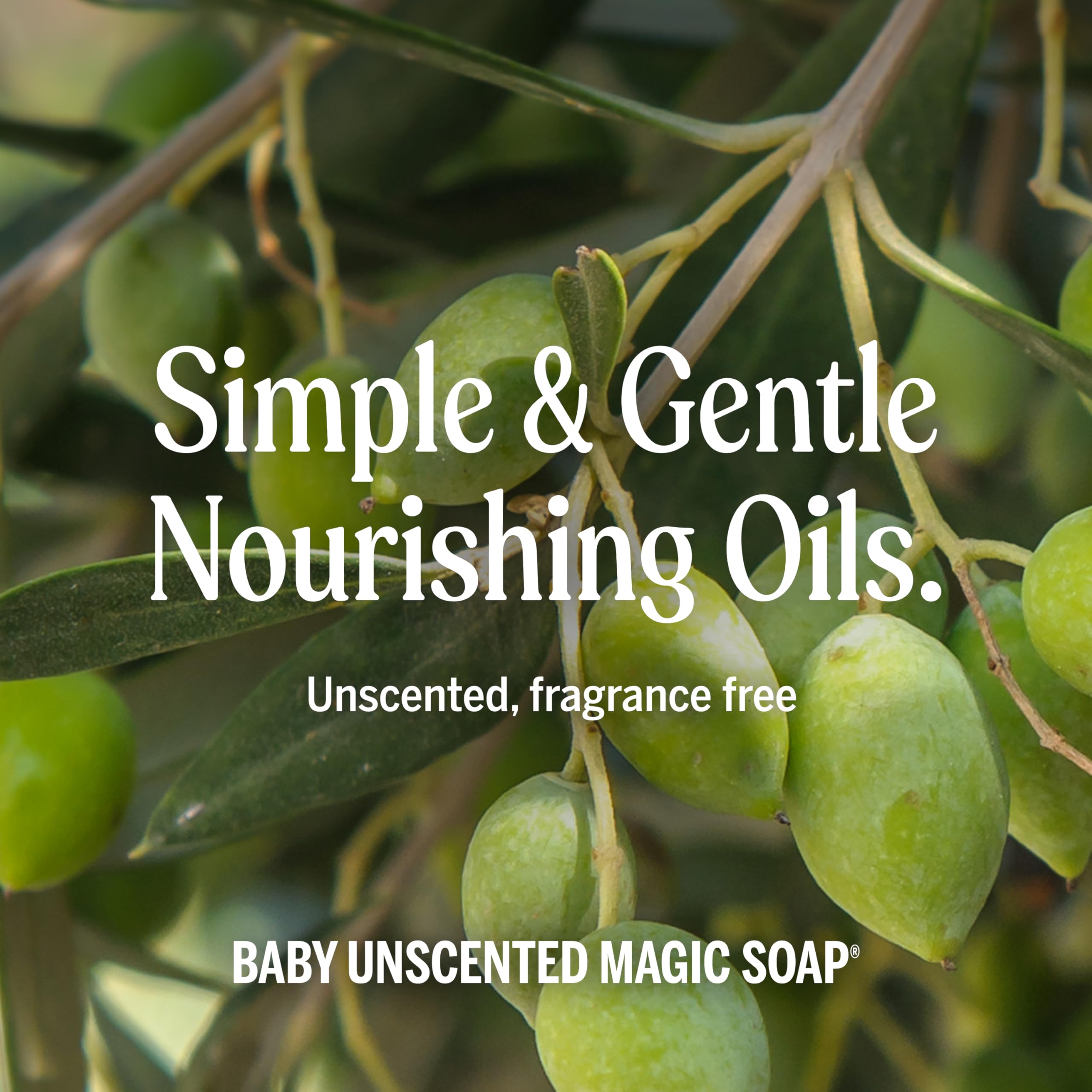Dr. Bronner's Pure-Castile Magic Soap Liquid (Baby Unscented, 16oz) – Made with Regenerative Organic Certified Oils- For Sensitive Skin, Babies, Face, Hair, Laundry, Dishes, Hand Soap & Body Wash