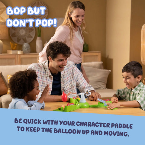 Bluey Keepy Uppy Game, Motorized Toddler Game with Bingo and Chilli Character Paddles, Games for 4+ Year Olds