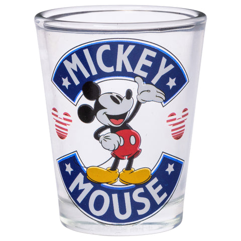Silver Buffalo Disney Classic Mickey Mouse 4 Pack Mini Glasses, 1.5 Ounces