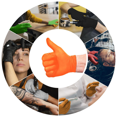 L3 Level 3 Nitrile Gloves - Professional Heavy Duty Disposable Gloves - Latex Free - Fits Snug - Box of 100