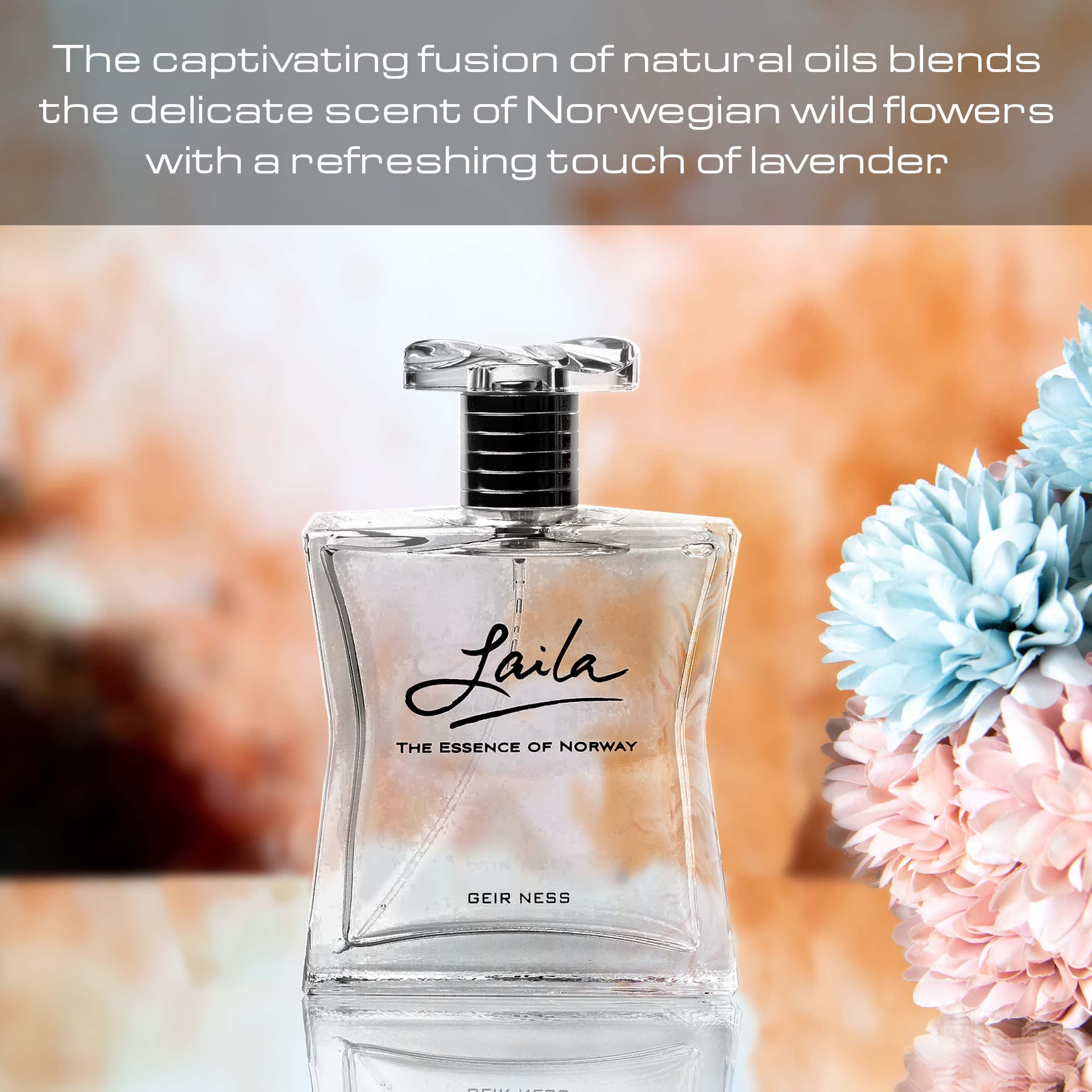 Geir Ness - Laila Eau De Parfum Spray - Long Lasting Fresh, Airy and Clean Fragrance