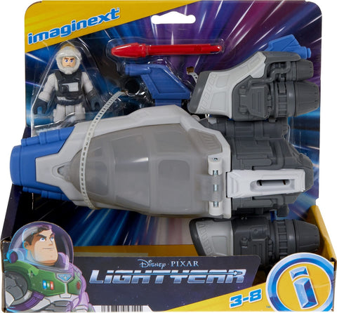 Fisher-Price Disney and Pixar Lightyear Toys Imaginext Hyperspeed Explorer XL-01 Spaceship & Buzz Lightyear Figure Set for Pretend Play Ages 3+ Years​