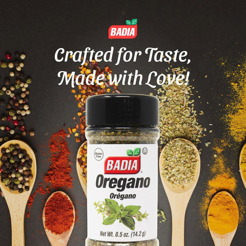 Badia Oregano Whole, 0.5 oz – Dried Oregano Leaves, Herb Seasoning – Aromatic and Flavorful