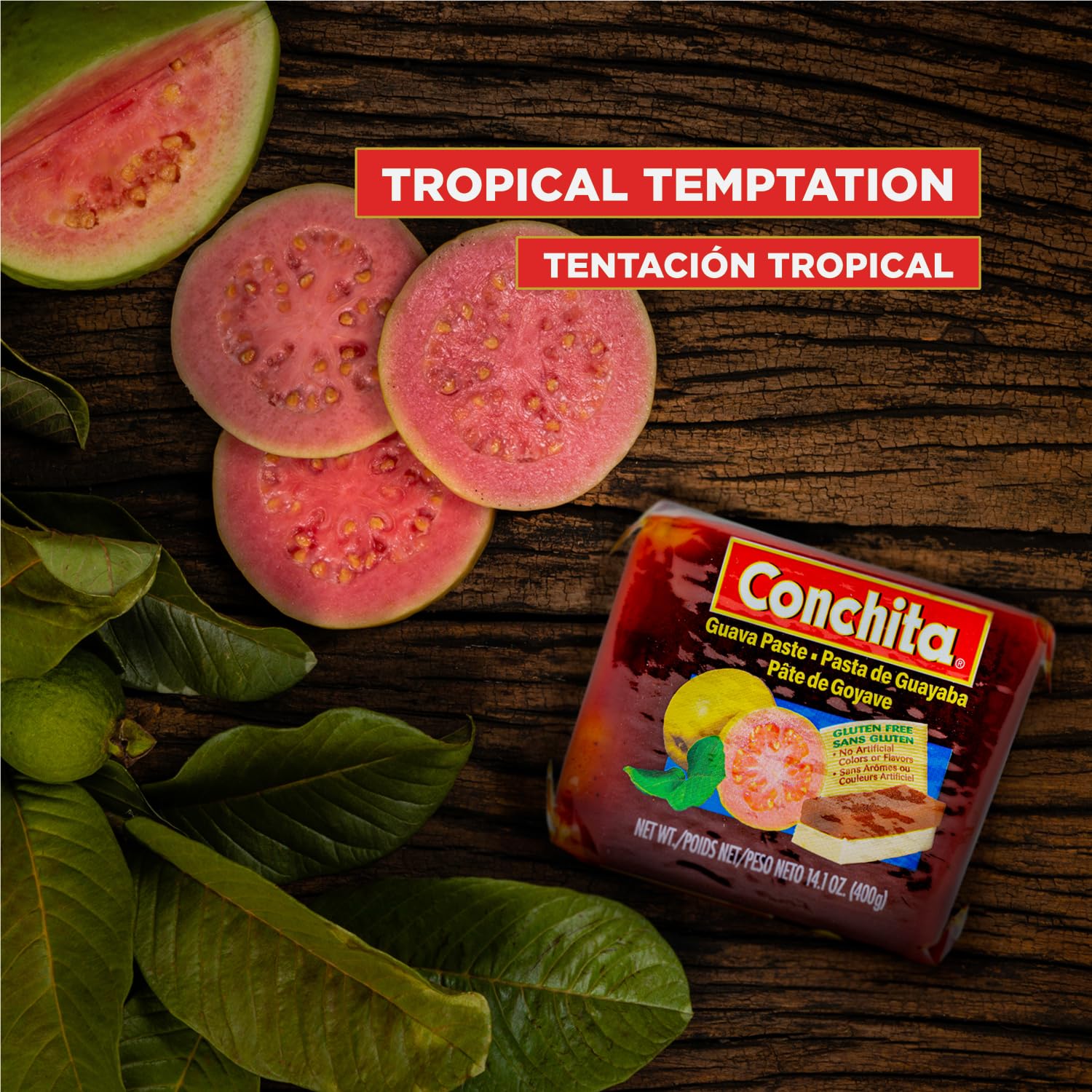 Conchita Guava Paste, 14.1 oz - Authentic Caribbean Flavor, Versatile Guava Spread for Snacks and Treats (Pack of 1)