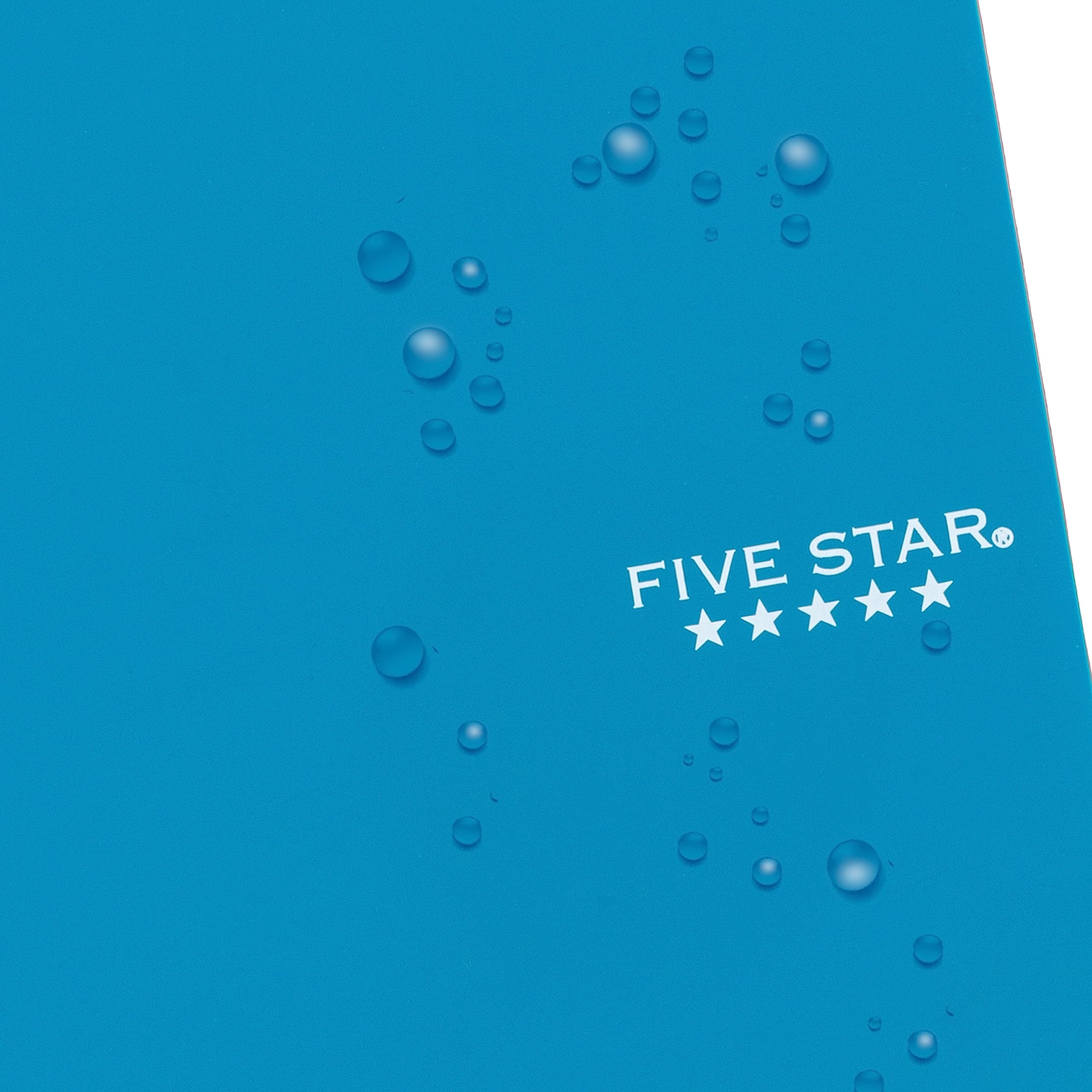 Five Star Small Spiral Notebook, 2 Subject, College Ruled Paper, 9-1/2" x 6", 100 Sheets, Teal Blue (06180AA4)