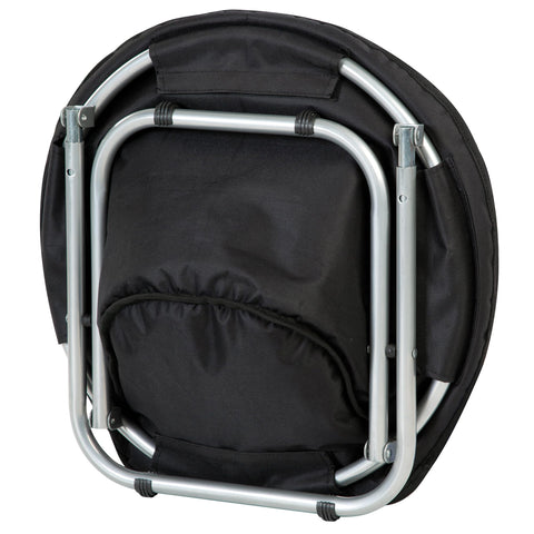 Etna Products Round Pet Bed: Comfortable Elevated Cat Bed with Paw Print Cushion - Black & White Water Resistant Papasan Chair for Small Dogs