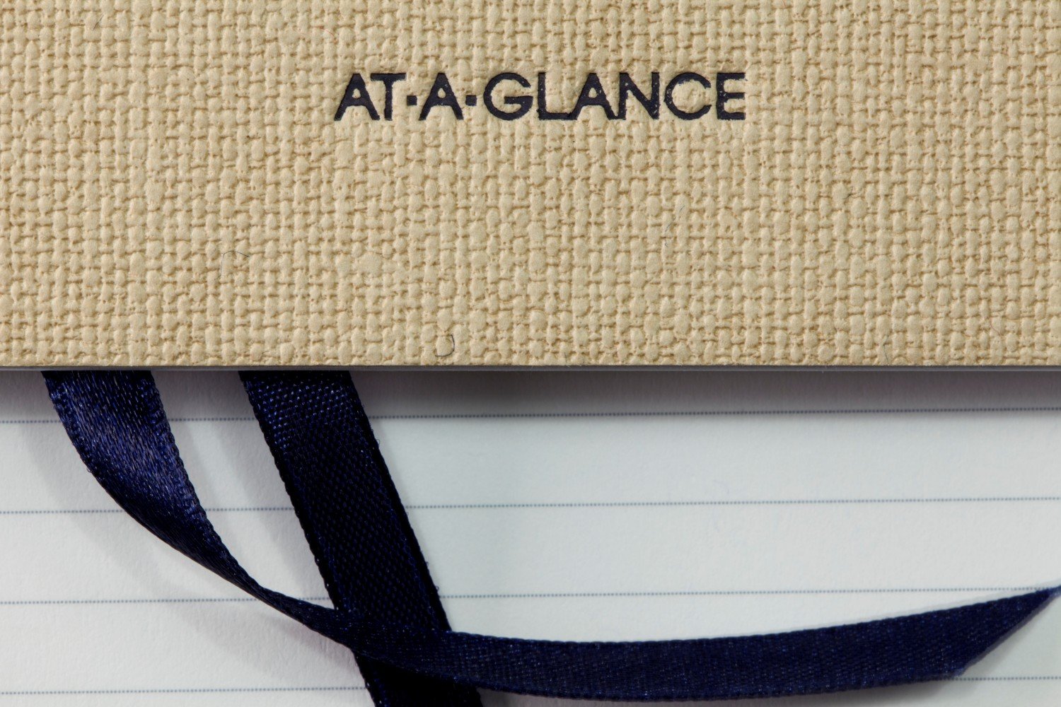 AT-A-GLANCE Notebook, Casebound, Ruled, 80 Sheets, 9-1/2 x 7-1/4", Collection, Tan/Blue (YP146-07)