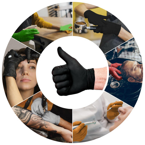 L3 Level 3 Nitrile Gloves - Professional Heavy Duty Disposable Gloves - Latex Free - Fits Snug - Box of 100