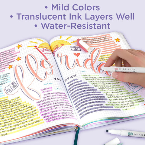 Zebra Pen Mildliner Dual-Tip Highlighters, Broad and Fine Tips, Ideal for Bible Highlighting, No Bleed, School Supplies, Teacher Supplies, and Office Supplies, Mild Apricot Ink, 12-Pack (78590upc)