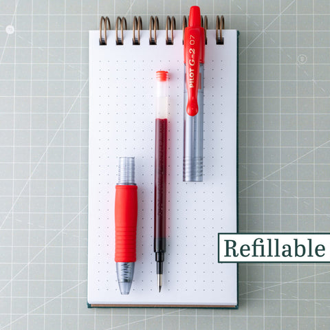 Pilot G2 Premium Gel Roller Pens, Fine Point 0.7 mm, Red Pens, Pack of 12 - Ideal for School, Journaling & Office Writing