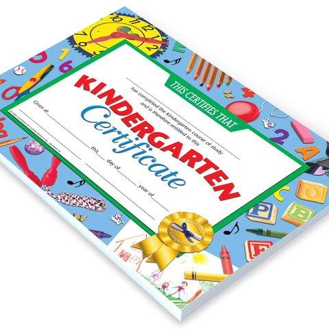 Hayes Kindergarten Diploma Certificates, Fun & Colorful Graduation Certificates for Kids, Customizable Graduation Award for Students, Full-Color Glossy Design, 8.5" x 11" - 30 Pack