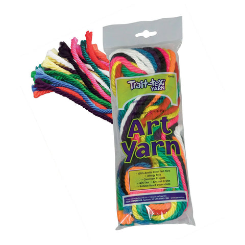 Pacon® PAC52600 Trait-tex® Art Yarn, 10 Strands, 50', Bright Colors