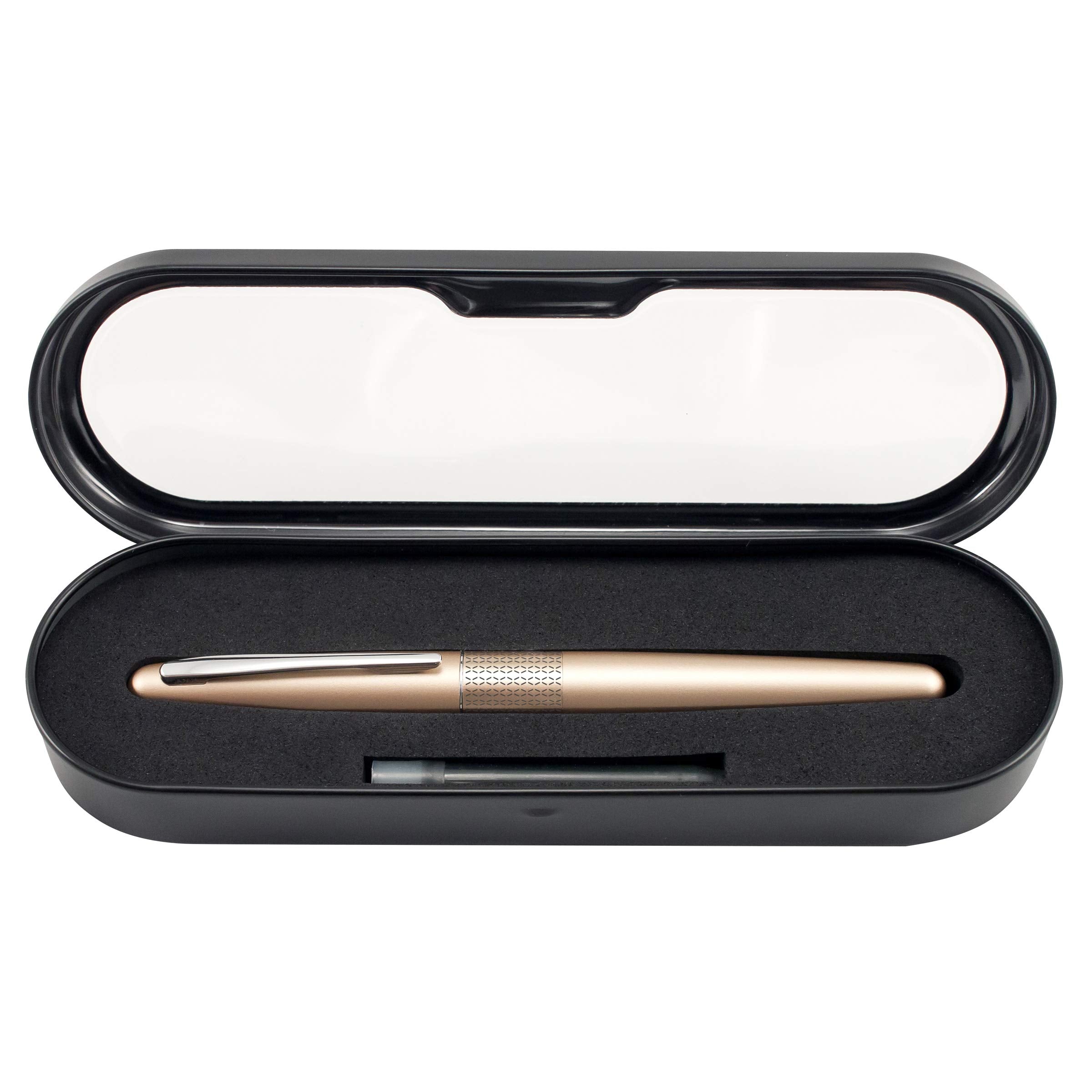 PILOT Metropolitan Collection Ball Point Pen, Gold Barrel, Zig-Zag Design, Medium Point, Black Ink (91303)