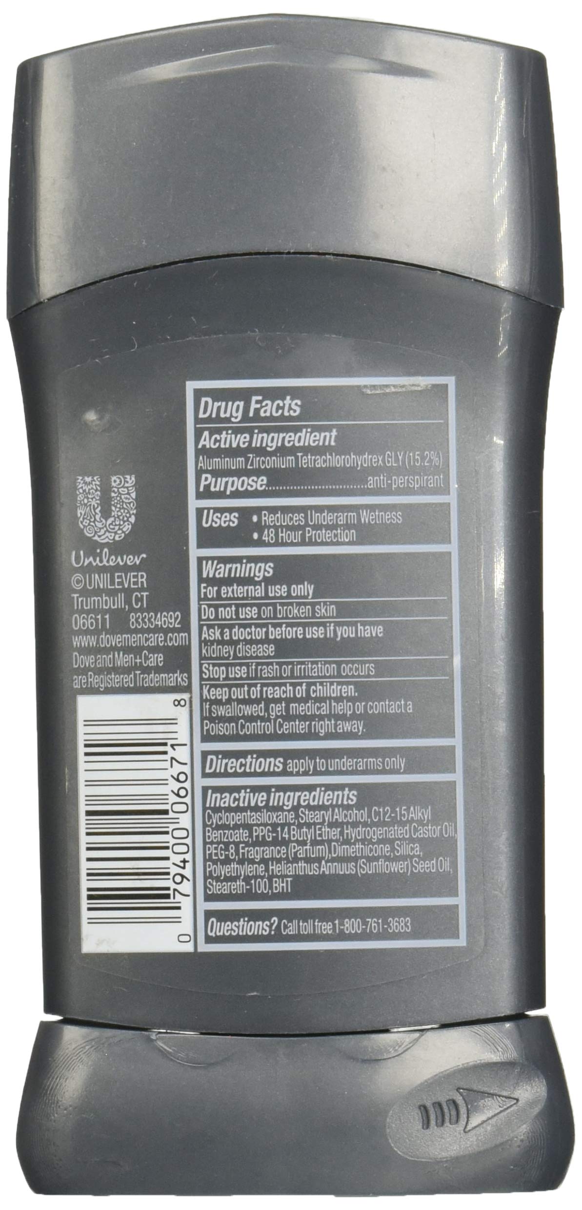 Dove Men+Care Antiperspirant Deodorant Stick Clean Comfort 2.7 oz