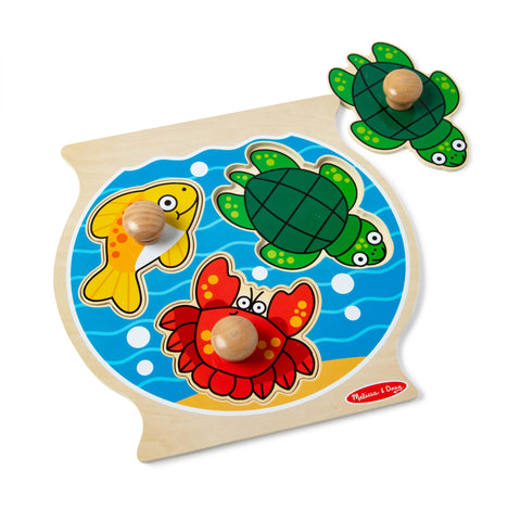 Melissa & Doug Fishbowl Jumbo Knob Wooden Puzzle,Multi