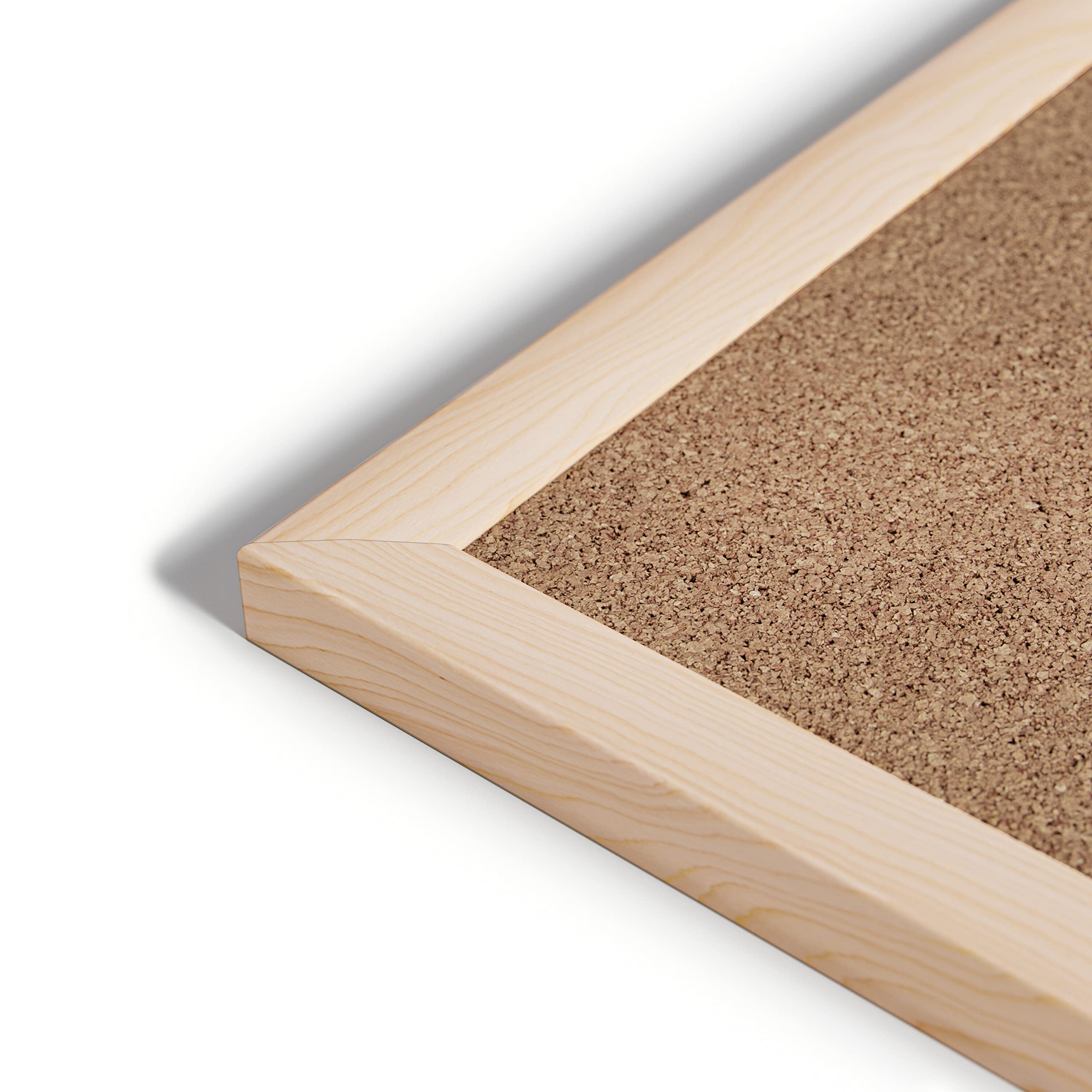 U Brands Cork Bulletin Board, 36" x 48" Inches, Light Birch Wood Frame (003U00-01)