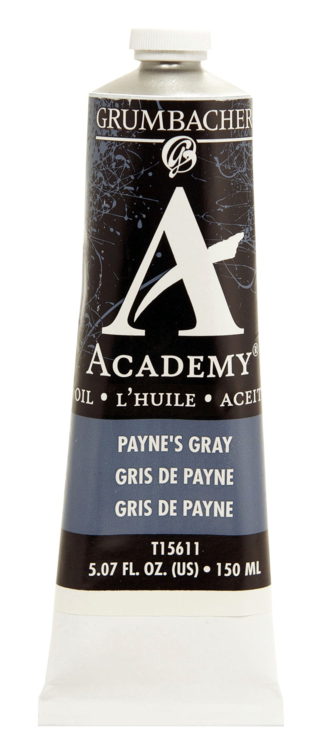 Grumbacher Academy Oil Paint, 150 ml/5.07 oz, Payne's Gray