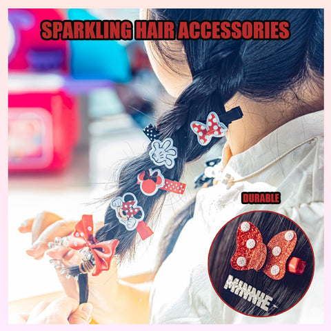 Disney Minnie Mouse Hair Accessories Set for Kids, Perfect for Parties, Sleepovers and Makeovers, Ages 3+, By Townley Girl