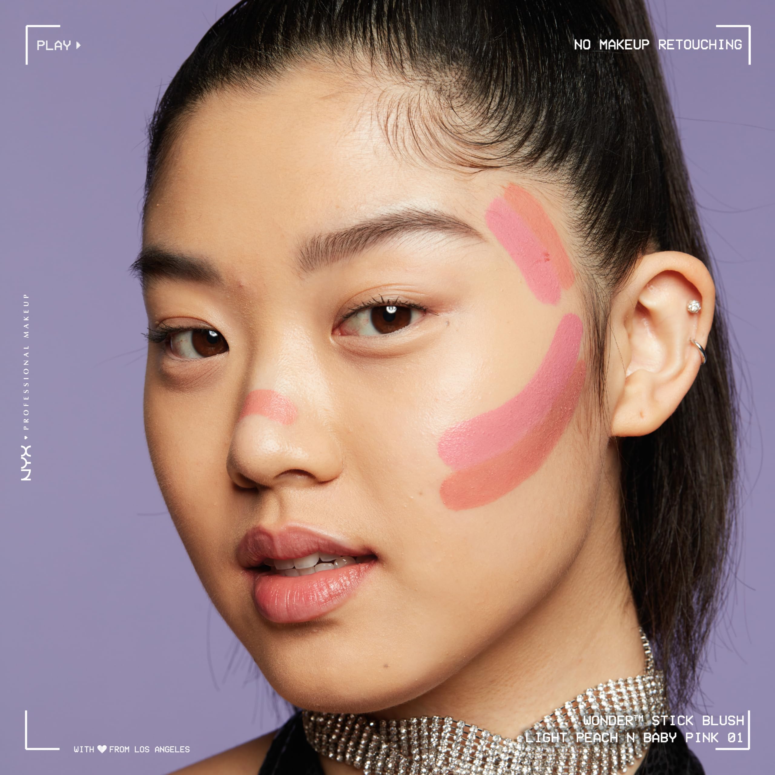 NYX PROFESSIONAL MAKEUP Wonder Stick Blush with Hydrating Hyaluronic Acid, Dual-Ended Cream Blush Stick - Bright Amber & Fuchsia