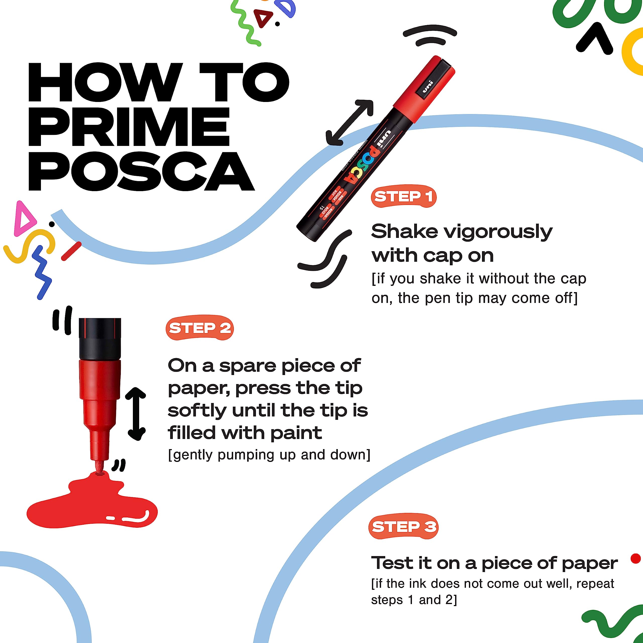 Posca Marker 3M in Orange Glitter, Posca Pens for Art Supplies, School Supplies, Rock Art, Fabric Paint, Fabric Markers, Paint Pen, Art Markers, Posca Paint Markers