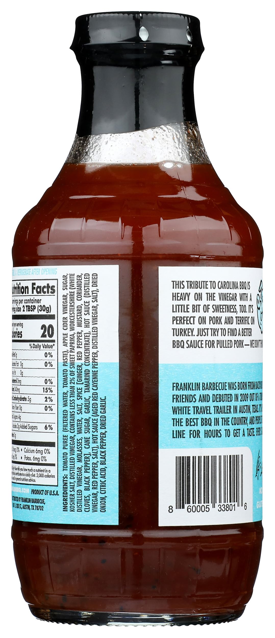 Franklin Barbecue, Sauce Vinegar Barbeque, 18 Ounce