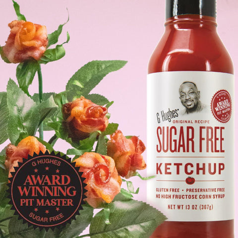 G Hughes Sugar Free Ketchup - Gluten Free, Preservation Free, Low Carb Ketchup, No Sugar Added Condiments - 13 Oz (1-Pack)