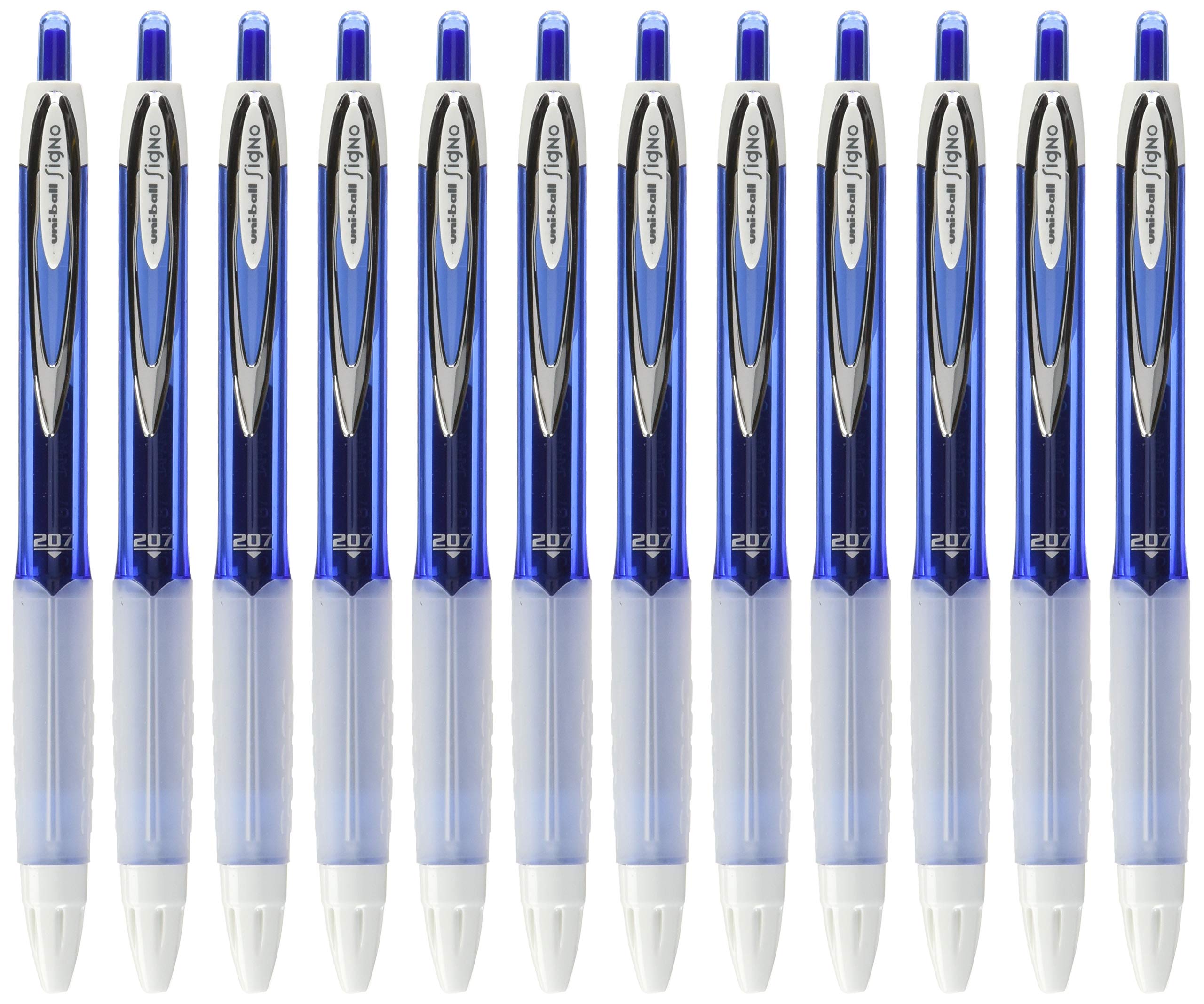 Uniball Signo 207 Gel Pen 12 Pack, 0.7mm Medium Blue Pens, Gel Ink Pens | Office Supplies Sold by Uniball are Pens, Ballpoint Pen, Colored Pens, Gel Pens, Fine Point, Smooth Writing Pens