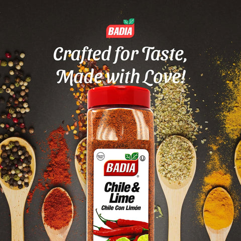 Badia Chile & Lime Seasoning, Chile con Limon 25 oz – Spicy Tangy Blend of Chili Peppers & Zesty Lime