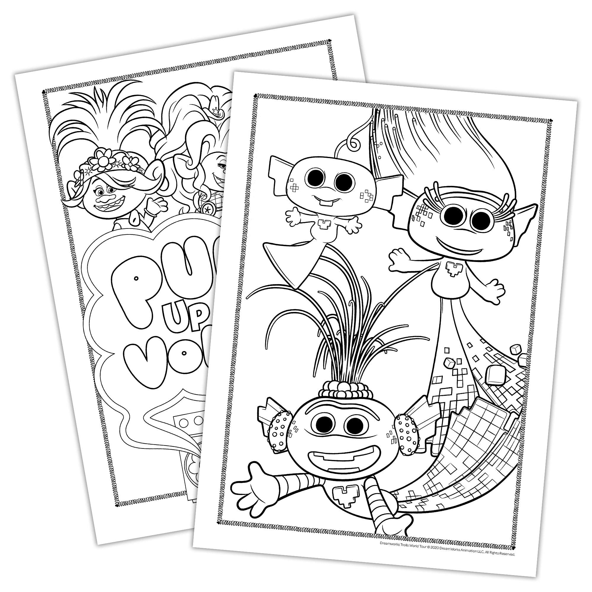 DreamWorks Trolls World Tour 192-Page Coloring and Activity Book with Stickers 47362, Bendon