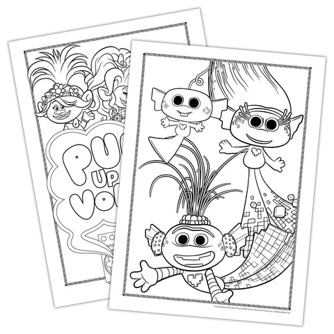 DreamWorks Trolls World Tour 192-Page Coloring and Activity Book with Stickers 47362, Bendon