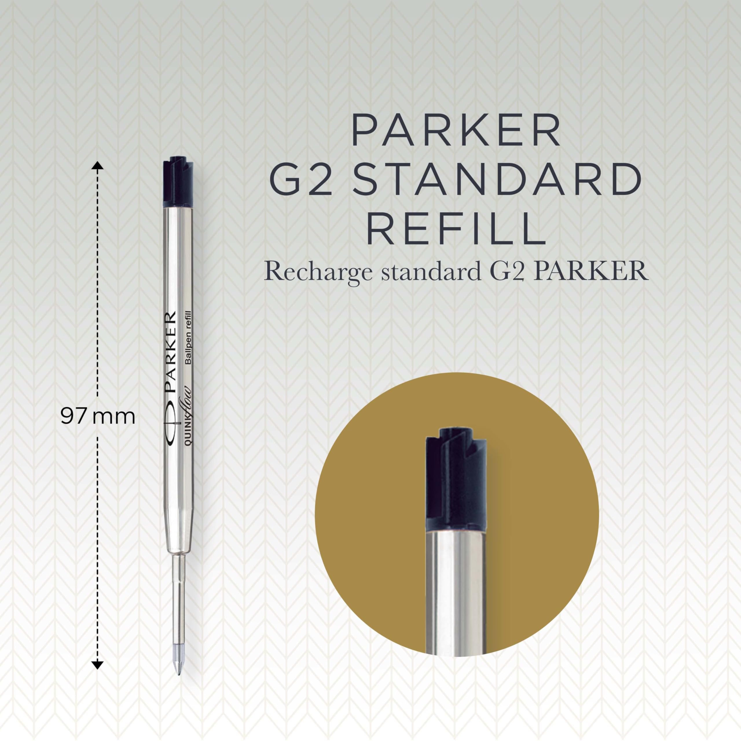 Parker Refill for Parker Ballpoint Pens, Fine Conical Tip, Black Ink