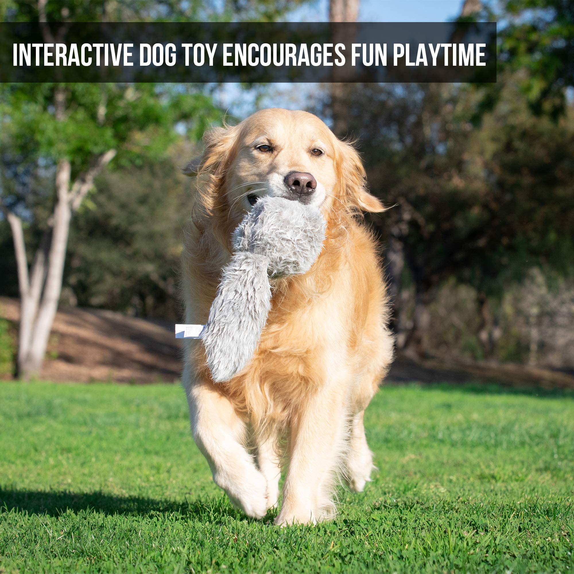 Hyper Pet Doggie Tail Interactive Plush Automatic Dog Toys, Durable, Wiggles, Vibrates, and Barks, Batteries Included, for All Dog Breeds, Boredom Buster