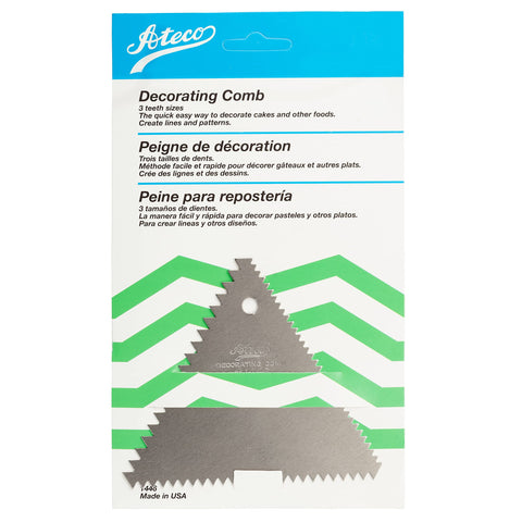 Ateco 1446 Decorating Comb, 3 Sided
