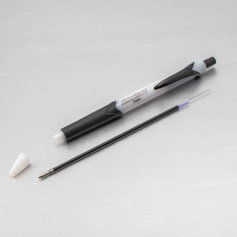 Pentel GlideWrite Ballpoint Pen with TechniFlo Ink, (1.0mm) Medium Line, Black Ink, Pack of 6 (BX910BP6A)
