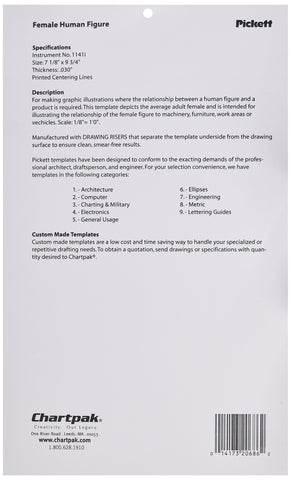 Pickett Female Human Figure Template (1141I)