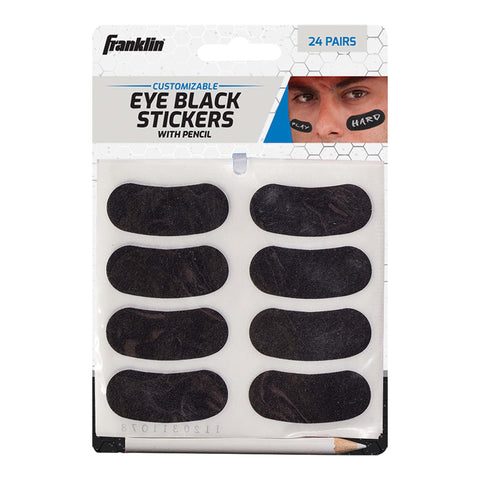 Franklin Sports Eye Black Stickers with White Pencil