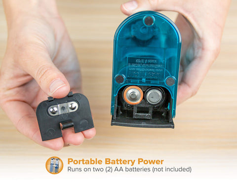 Bostitch Office Battery Pencil Sharpener, Hinged Tray, Colored Pencil Compatible, Blue (BPS2-BLUE) (BPS2-BLK)