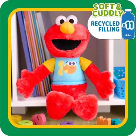 Sesame Street 13-inch Sing-Along Plush Elmo Stuffed Animal, Kids Toys for Ages 18 Month by Just Play