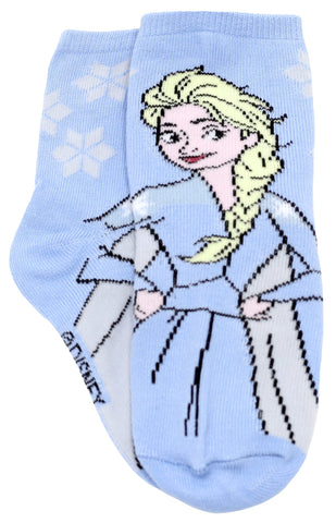Disney Frozen Girls Toddler Multi Pack Socks Set, Lavender, Small