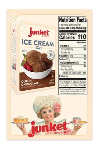 Junket Dutch Chocolate Ice Cream Mix, 4 Ounce (makes 1 quart)