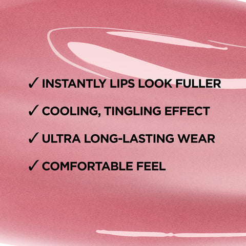 L'Oreal Paris Infallible Pro Gloss Plump Lip Gloss with Hyaluronic Acid, Long Lasting Plumping Shine, Lips Look Instantly Fuller and More Plump, Ruby Sheen, 0.21 fl. oz.