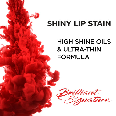 L'Oreal Paris Brilliant Signature Shiny Lip Stain Lipstick, Be Courageous 0.21 Fl Oz.