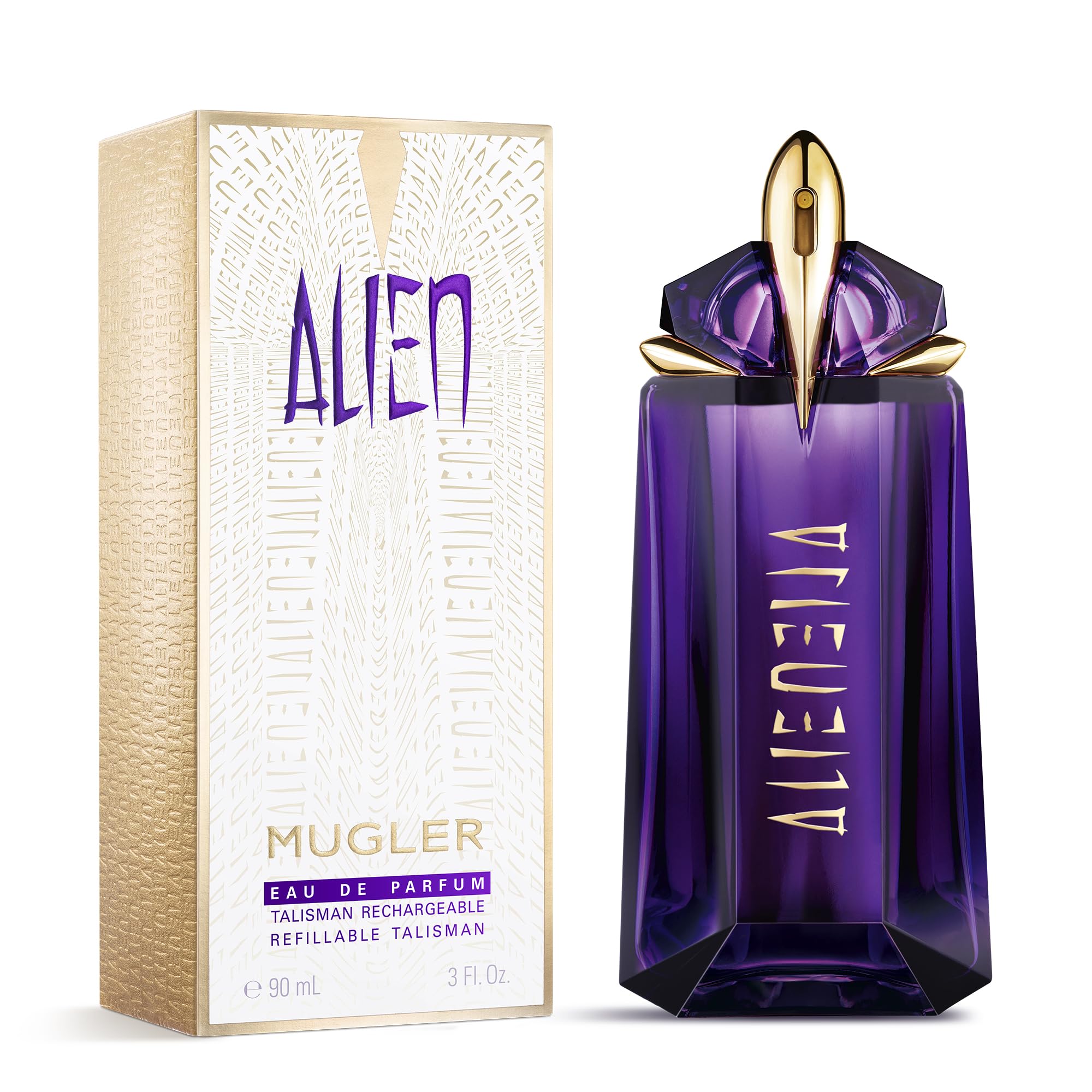 Mugler Alien - Eau de Parfum - Women's Perfume - Floral & Woody - With Jasmine, Wood, and Amber - Long Lasting Fragrance - 3.0 Fl Oz