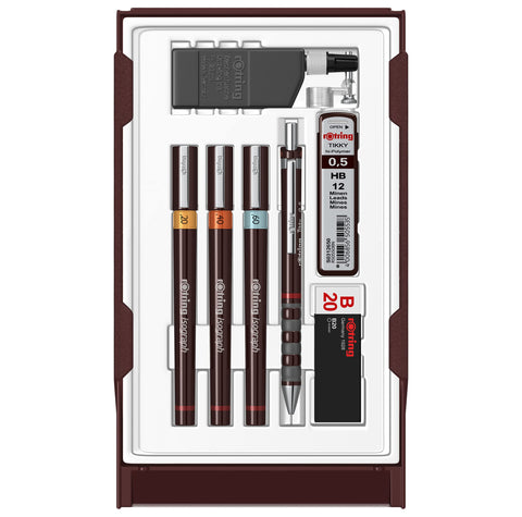 rOtring Isograph Technical Drawing Pens, Set, 3-Piece College Set (.20-60 mm)