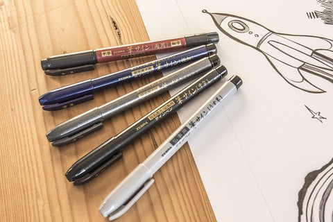 Zebra Pen, Zensations Brush Pen, Medium Tip, Water-Based Pigment Ink, Brush Pen Tip Allows for Thick and Thin Lines in One Expressive Tool, Japanese Design, 1-Pack (01411)