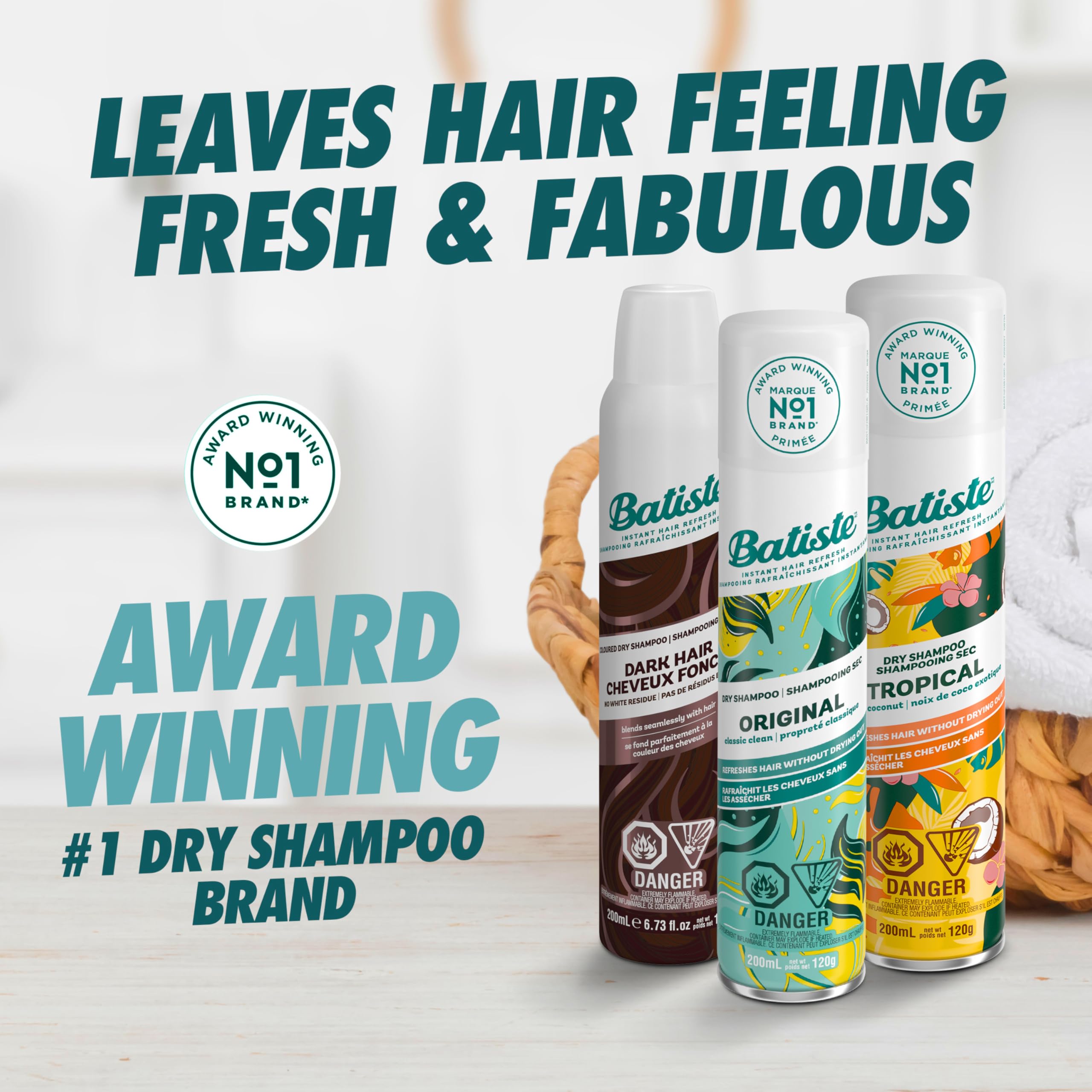 Batiste Dry Shampoo, Cherry Fragrance, 6.73 fl. oz.